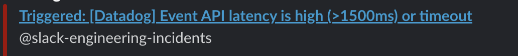 Event API latency
